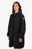 Moncler Black/Brown Nylon 'Ombre Giubbotto' Midi Rain Jacket Size 5