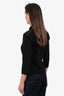 Burberry Black/Green Nova Check Shoulder Trim Sweater Size L