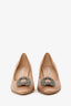 Manolo Blahnik Blush Satin Hangisi Kitten Heels Size 38