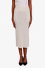 Pleats Please Issey Miyake Cream Pleated Midi Skirt Size 1