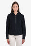 Burberry Black Cotton Sparkle Nova Check Trim Zip-Up Hoodie Size XL Kids