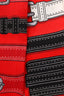Hermès Red Silk Belt Graphic Twilly