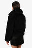 Meteo Yves Salomon Black Wool Fur Jacket Size 34