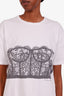 Alexander McQueen White Cotton Logo T-Shirt Size 40