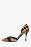 Manolo Blahnik Black/Brown Pony Hair Heels Size 41