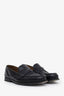 Prada Black Brushed Leather Penny Loafer Size 7 Mens