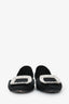 Roger Vivier Black Satin D'Orsay Crystal Embellished Flats Size 36