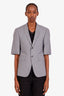 Thom Browne Grey Wool Short Sleeve Blazer Size 0