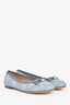 Christian Dior Blue Raffia Ballet Flats Size 39