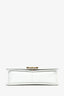 Pre-loved Chanel™ 2017 18 White Quilted Lambskin Medium Boy Bag