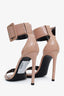 Saint Laurent Beige Patent Leather Ankle Strap Heel Size 37