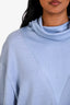 Salvatore Ferragamo Blue Cotton Silk Cowl Neck Top Size L
