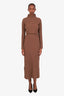 Maje Brown Wool Midi Dress + Sweater Set Size 38