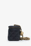 Pre-loved Chanel™ Black Quilted Lambskin Pearl Crush Small Vanity Case with Chain