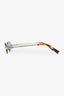 Miu Miu Gold Tone/Blue Oval Sunglasses