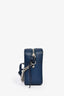 Jimmy Choo Navy Leather 'JC' Emblem Hale Crossbody Bag