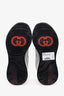 Gucci Silver Metallic Calfskin Glitter Mesh Mens Ultrapace Sneakers Size 6
