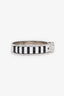 Hermès Silver Tone Black/White Enamel Horse Hinged Bracelet