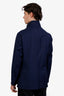 Tombolini Navy Wool Zip Up Jacket Size 50 Mens