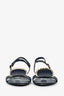 Roger Vivier Navy Blue Leather Buckle Ankle Strap Sandals Size 39