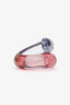 Pre-loved Chanel™ Pink/Blue Resin Crystal CC Hinged Cuff Bracelet