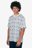 Louis Vuitton 2024 White/Blue Distressed Monogram T-Shirt Size XXL Mens