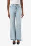 Sandro Blue Denim Star Embroidered Straight Leg Jeans Size 34