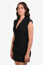 Jonathan Simkhai Black Sleeveless Lapeled Mini Dress Size 8