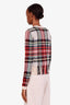 Chloe Multicolour Wool Cashmere Plaid Fringe Sweater Size XS
