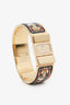 Hermès Gold-Plated Enamel Equestrian Motif 'Loquet' Watch
