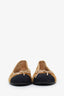 Pre-loved Chanel™ Yellow/Black Velvet CC Embossed Ballet Flats Size 37