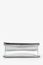 Christian Dior 2015 Silver Metallic Beaded Small Diorama Shoulder Bag