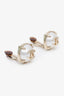 Pre-loved Chanel™ 2014 Gold Tone Pearl CC Clip On Earrings