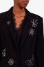 Cinq A Sept Black/Silver Beaded Shooting Star Blazer Size 8