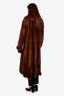 Vintage Brown Mink Fur Long Coat