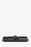 Christian Dior Black Leather Saddle Wallet On Chain Matte Hardware With Pouch