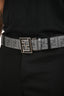 Fendi Grey/Black Reversible FF Zucca Print and FF Buckle "College" Men's Belt