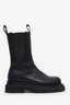 Bottega Veneta Black Leather Lug Boots Size 37