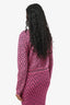 Versace Pink/Black Greca Wool Blend 'La Greca' Cardigan Size 40