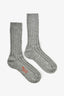 Loro Piana Grey Cashmere Socks Size M