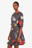Oscar de la Renta Floral Mini SS Dress Size 16