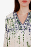 Ba&sh Ivory/Green/Blue Tie-Dye Baby Doll Dress Size S