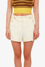 Veronica Beard Yellow Buttoned Shorts Size 6