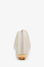 Fendi White Calfskin Leather Nano Fendigraphy Bag with Strap