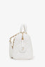 Pre-loved Chanel™ 25A White Caviar Quilted Small Bowling Bag