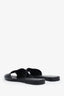 Pre-loved Chanel™ 2022 Black Leather Interlocking CC Logo Sandals Size 39