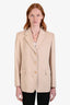 Max Mara Beige Camel Hair Blazer Size 36