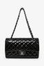 Pre-loved Chanel™ 2009 10 Black Patent Leather Medium Double Flap Bag