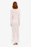 Isabel Marant White Cotton Blend Crochet Long Sleeve Maxi Dress Size 40