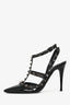 Valentino Black Patent Cage Rockstud Heels Size 36.5